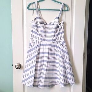 Jun and Ivy blue and white stripe dress